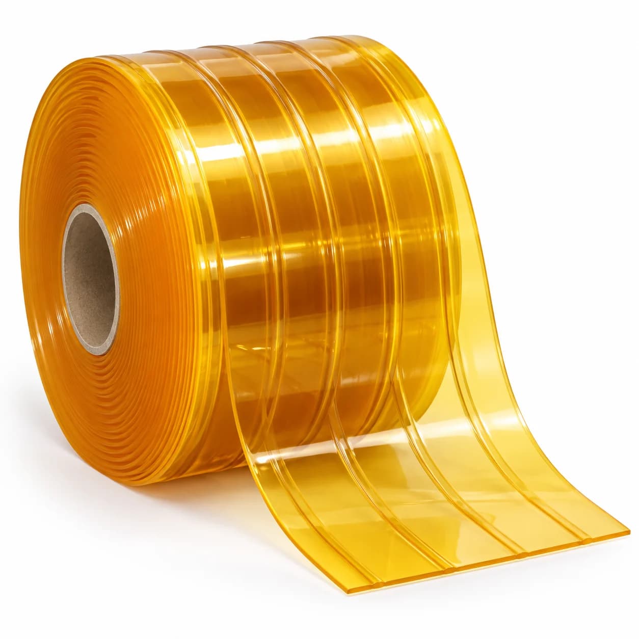 Ribbed yellow PVC strip curtain alternate illustration