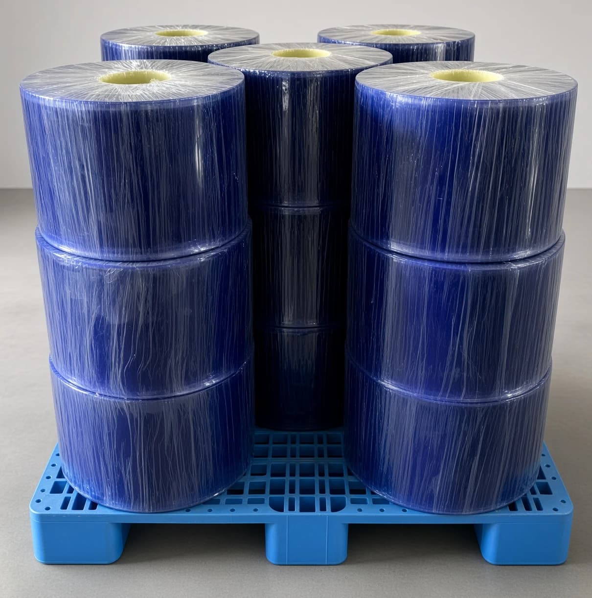 5mm × 300mm × 25m Transparent Blue PVC Strip Curtain